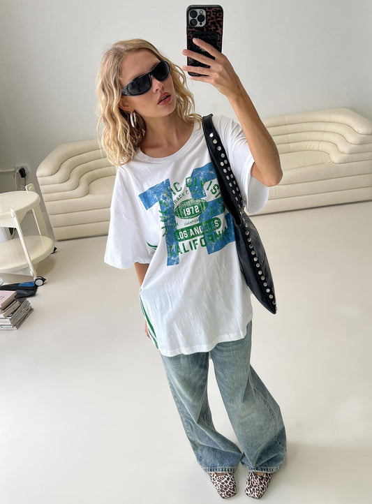 Athletic Division Graphic Top White