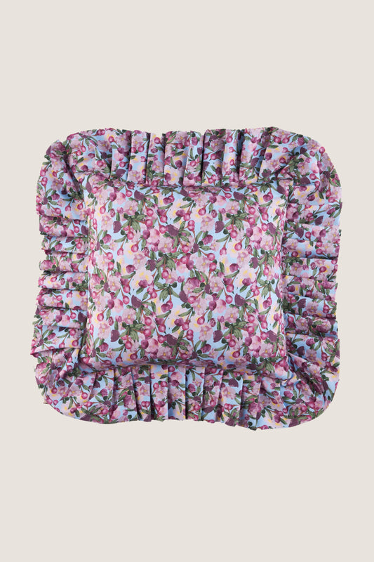 Blue Romance is Dead Ruffled Pillow Cover