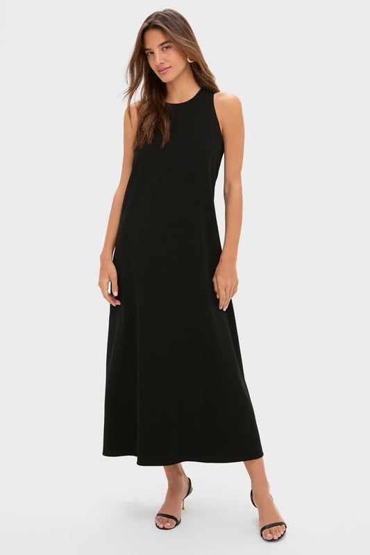 Black Crepe Portia Dress