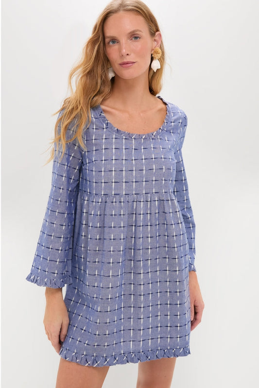Azure Ikat Clara Dress