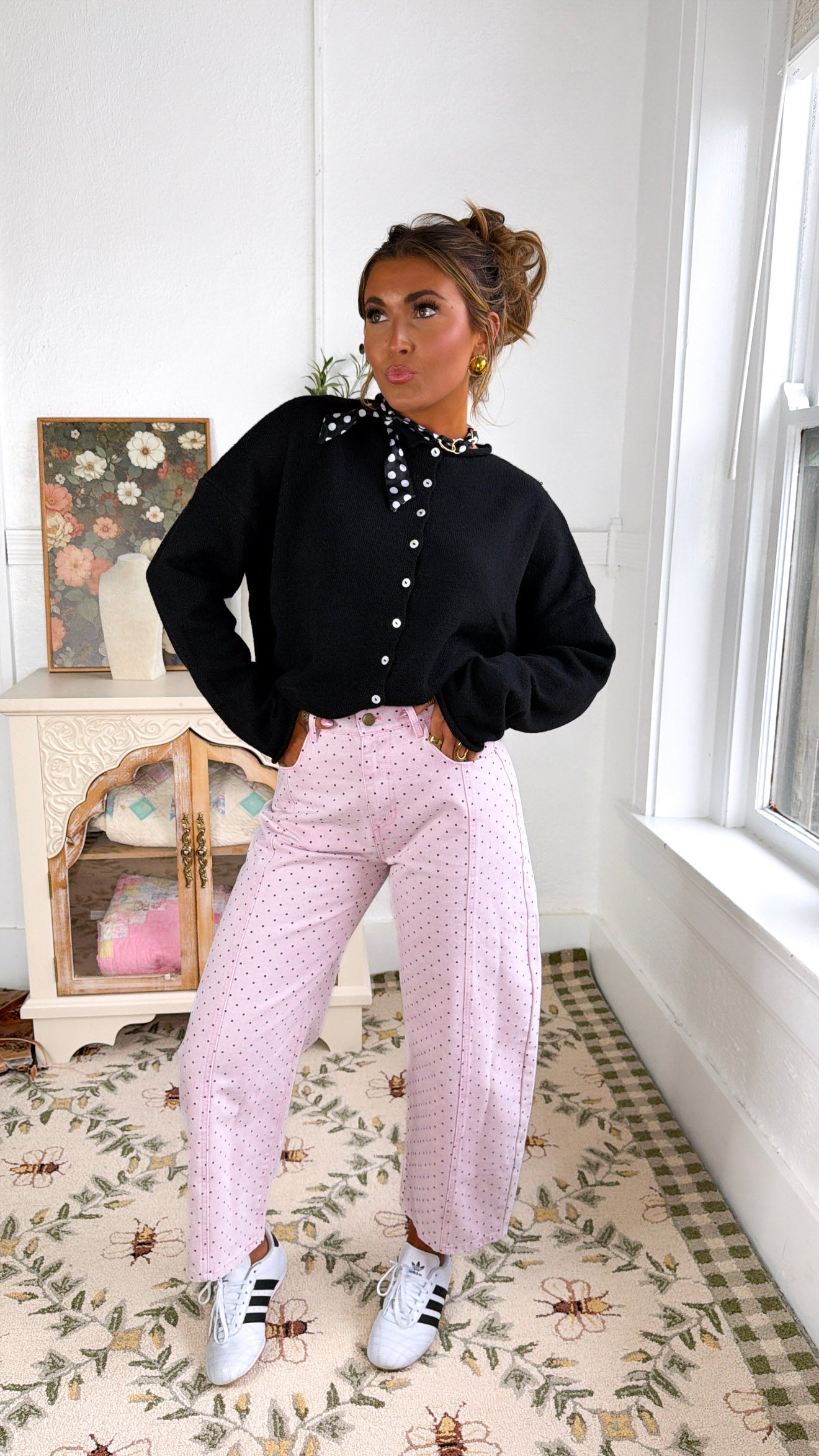 Penelope Knit Cardigan, Black