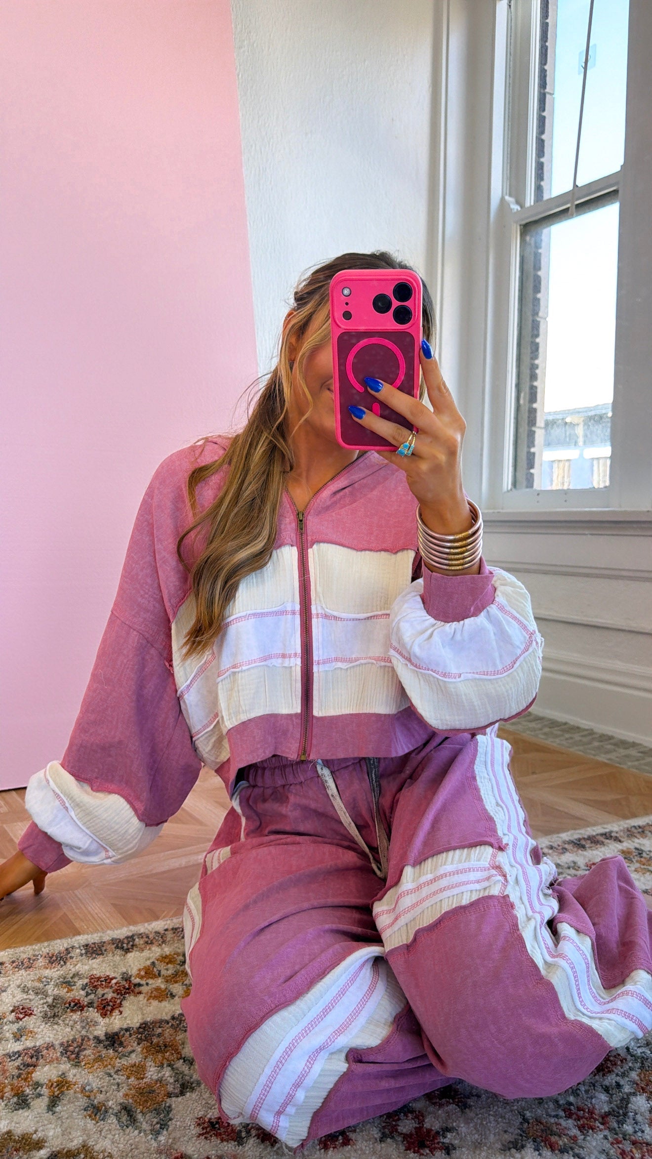 Easy Street Zip Up Jacket, Cloud Pink