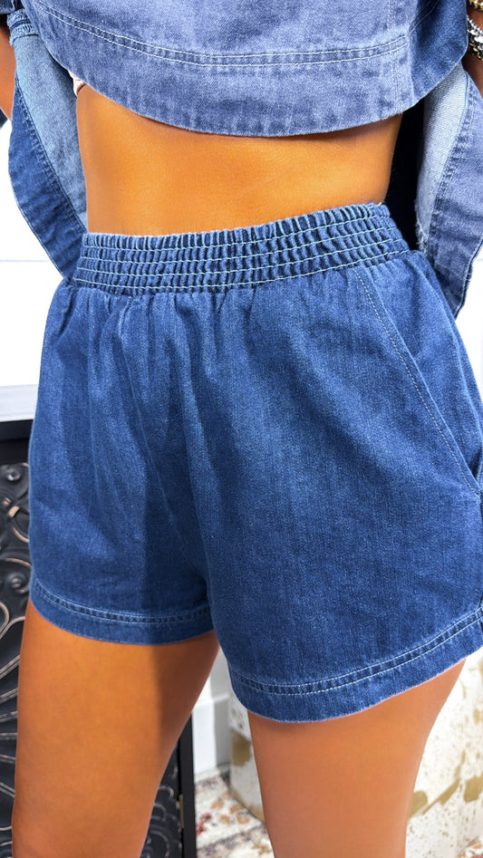 Dandelion Denim Short, Dark Denim