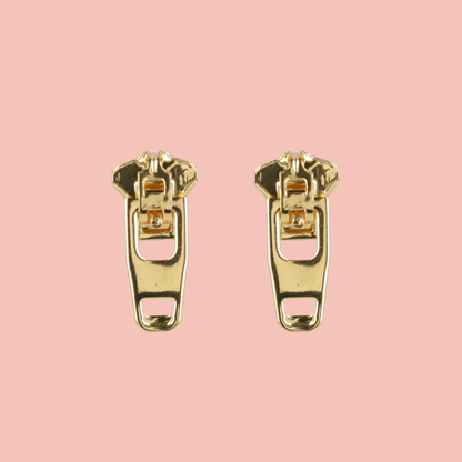 Zip Earrings (Gold Plated)