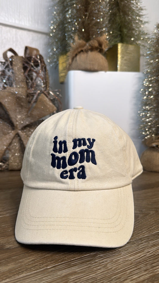 In My Mom Era Baseball Cap, Ivory