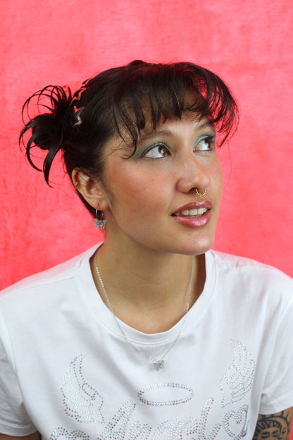 You're My Butterfly, Sugar Baby Hoop Earrings (Holographic Glitter)