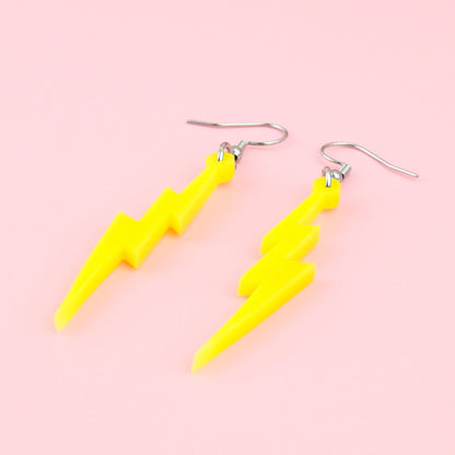 Yellow Lightning Bolt Earrings