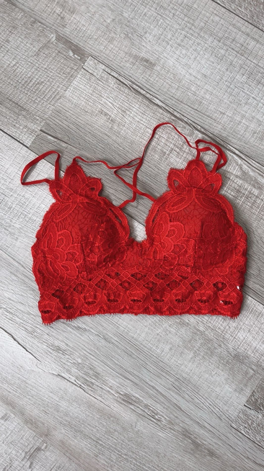 Opening Day Bralette, Red