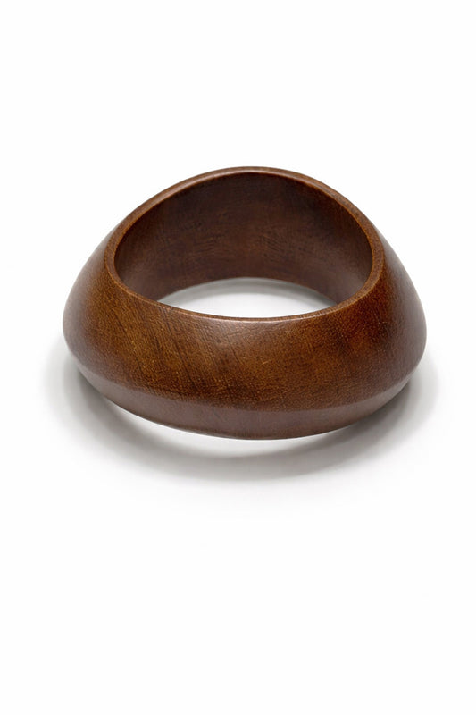 Idyllwild Wavy Wooden Bangle Bracelet