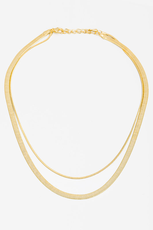 Palisades Layered Gold Snake Chain Necklace