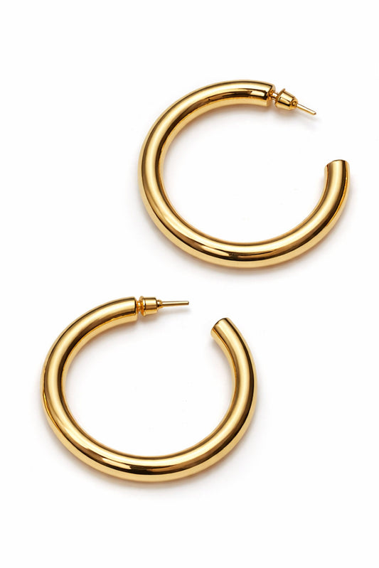 Crestwood Gold-Dipped Hoop Earrings