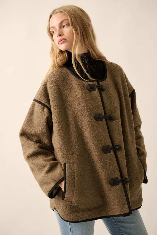 Himalayan Hideaway Sherpa Fleece Toggle Jacket