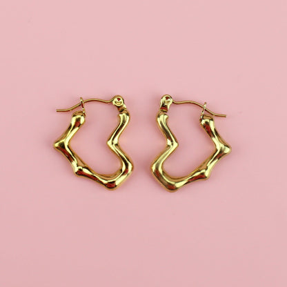 You Make My Heart Melt Hoop Earrings (Gold-plated)