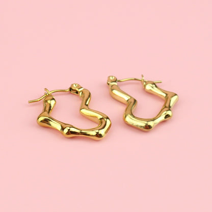 You Make My Heart Melt Hoop Earrings (Gold-plated)