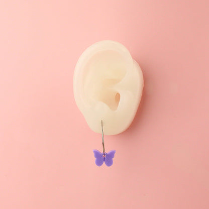 You're My Butterfly, Sugar Baby Hoop Earrings (Lilac)