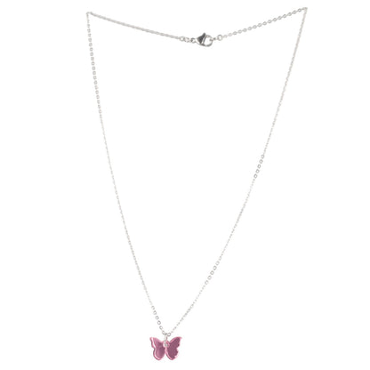 You're my Butterfly, Sugar Baby Necklace (Pink Mirror)
