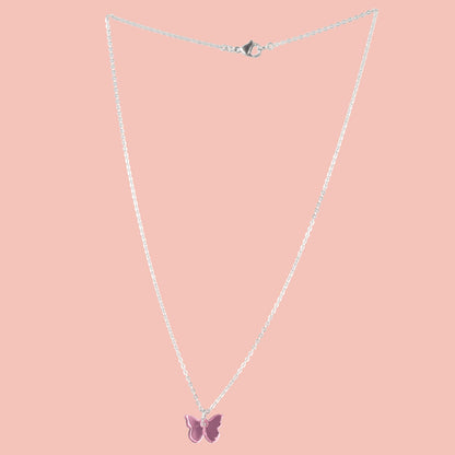 You're my Butterfly, Sugar Baby Necklace (Pink Mirror)