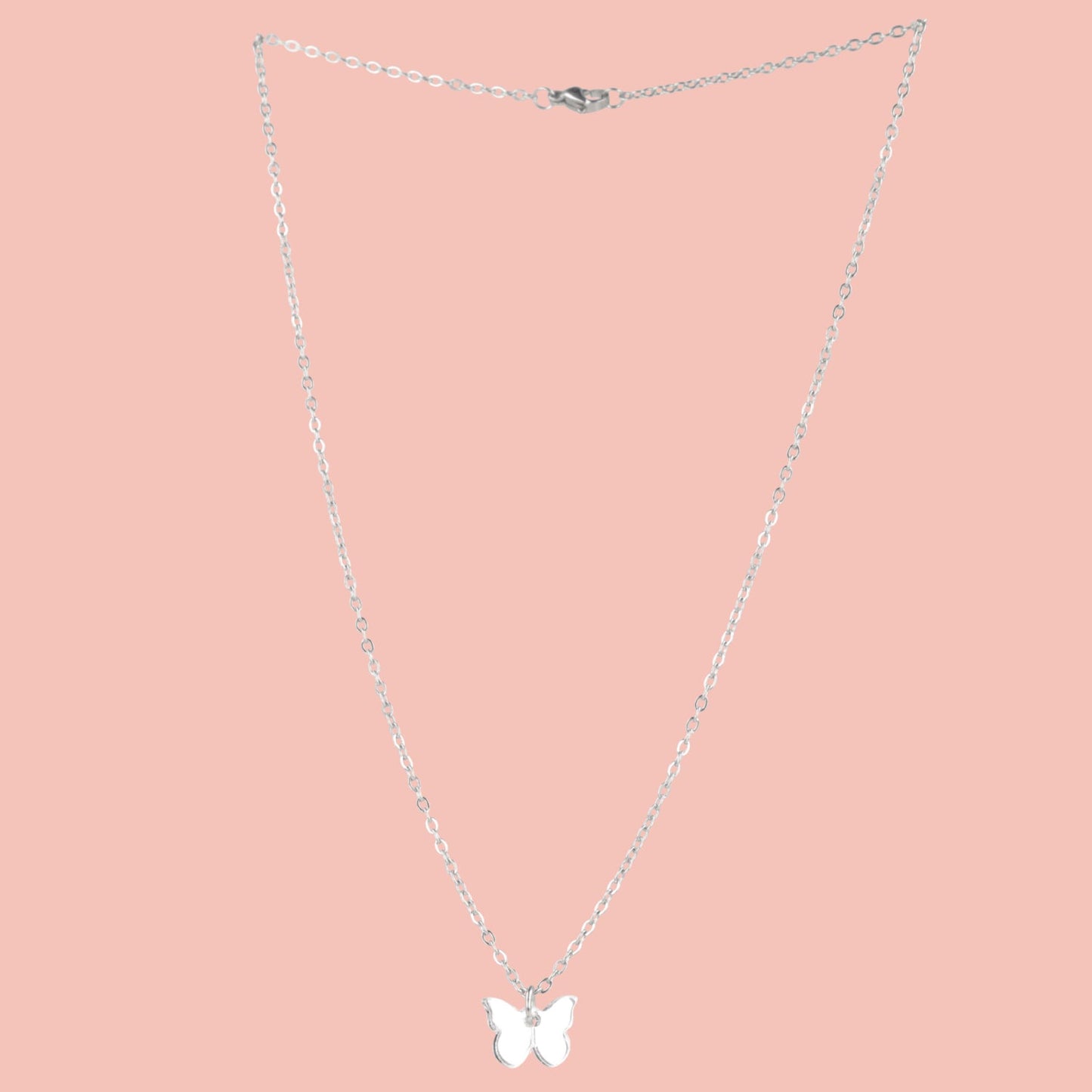 You're my Butterfly, Sugar Baby Necklace (Silver Mirror)