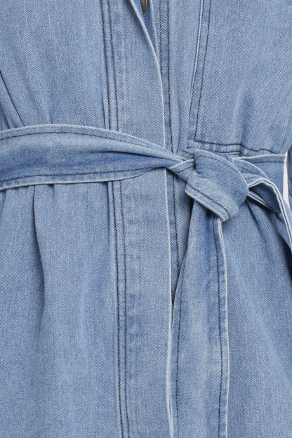 Donovan Denim Tie Jacket - Light Denim