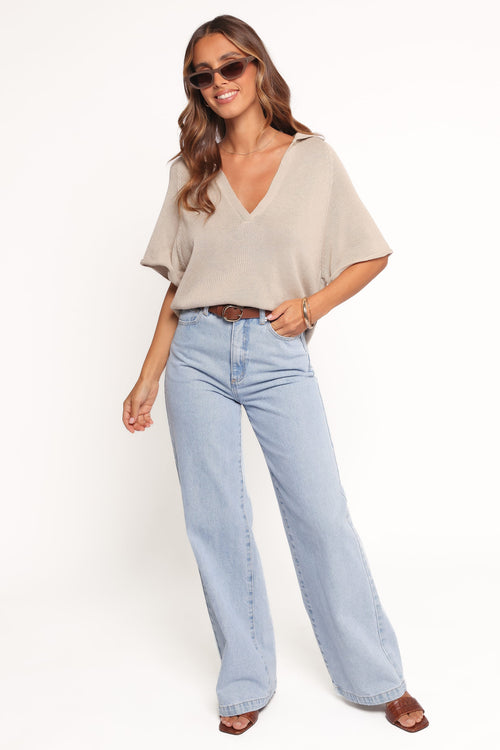 Eldora Knitted Top - Oatmeal