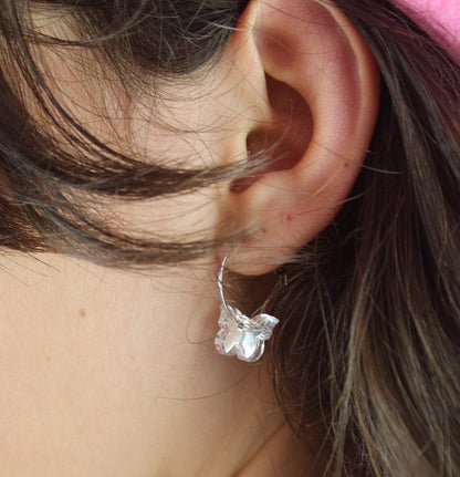 You're My Butterfly, Sugar Baby Hoop Earrings (Silver Mirror)