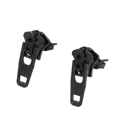 Zip Earrings (Black)